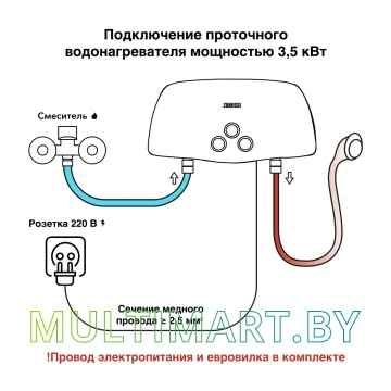 Водонагреватель Zanussi 3-logic 3,5 T (кран) картинка 8